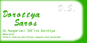 dorottya saros business card